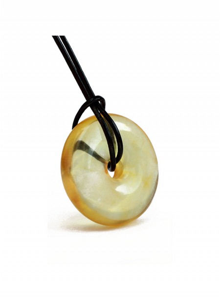 amber donut pendant